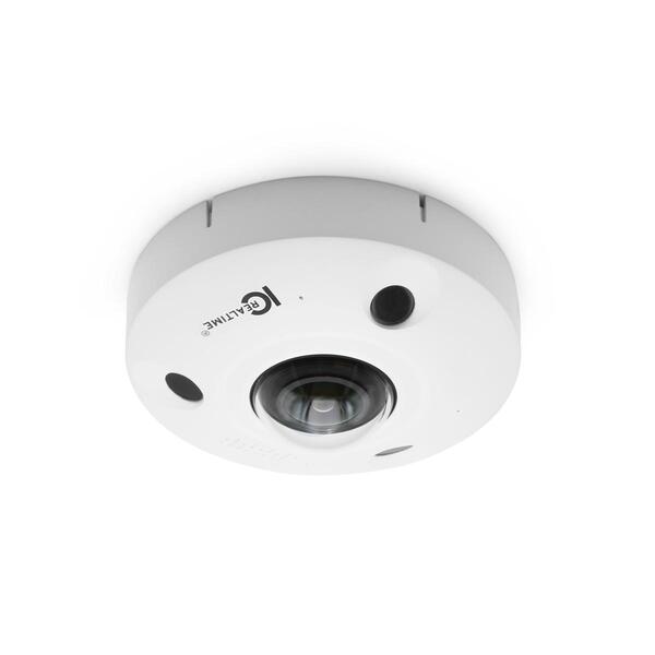 12MP IP I/O 360Â° SPHERICAL DOME. 1.85MM FISHEYE LENS (360Â°). 30 FT IR. MIC. POE CAPABLE. AI (AI)